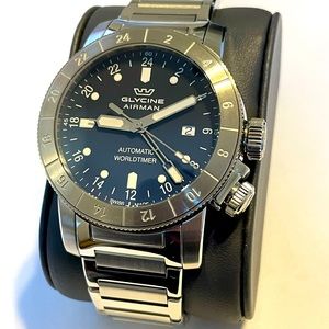 Glycine Airman Swiss Automatic Skeleton Men’s Watch stainless Steel Sapphire